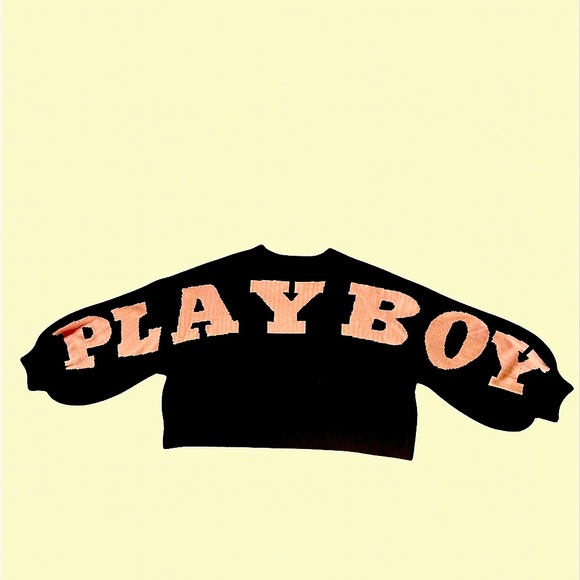 Women's Back Graphic Oversized Knit Sweater - Picture 3 of 3